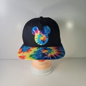 Disney Collection by Neff Tie Dye Mickey Mouse Snapback Flat Brim Hat